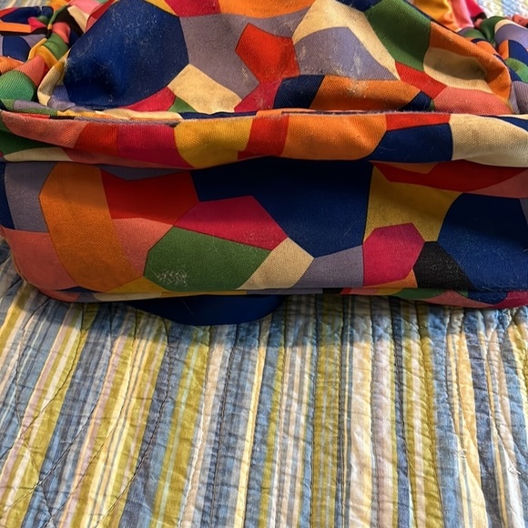 Vera Bradley book bag. Multicolored, lots of pockets. Computer safe. - Picture 9 of 11
